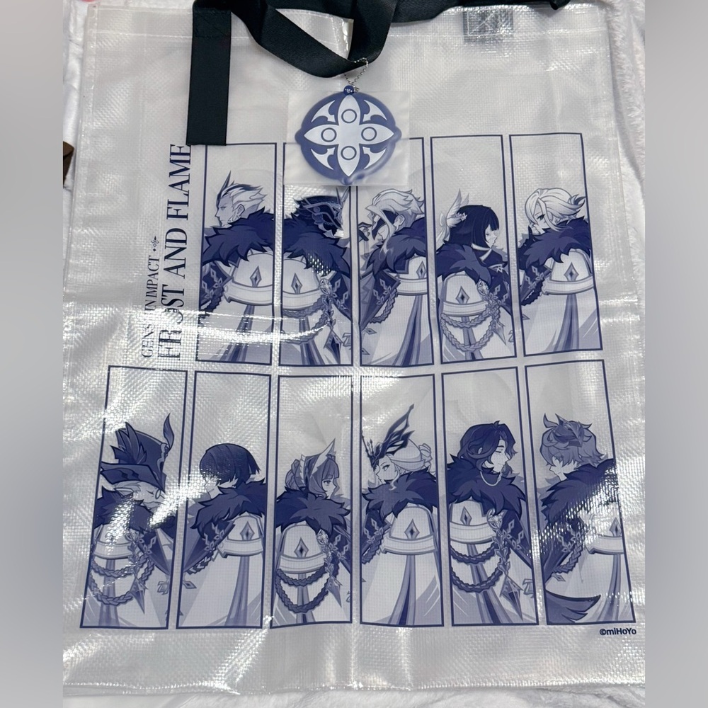 Genshin Impact Frost and Flame Series Fatui Harbingers Translucent Shopping Bag